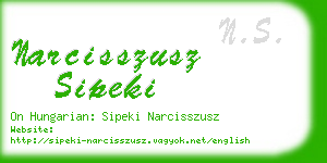 narcisszusz sipeki business card